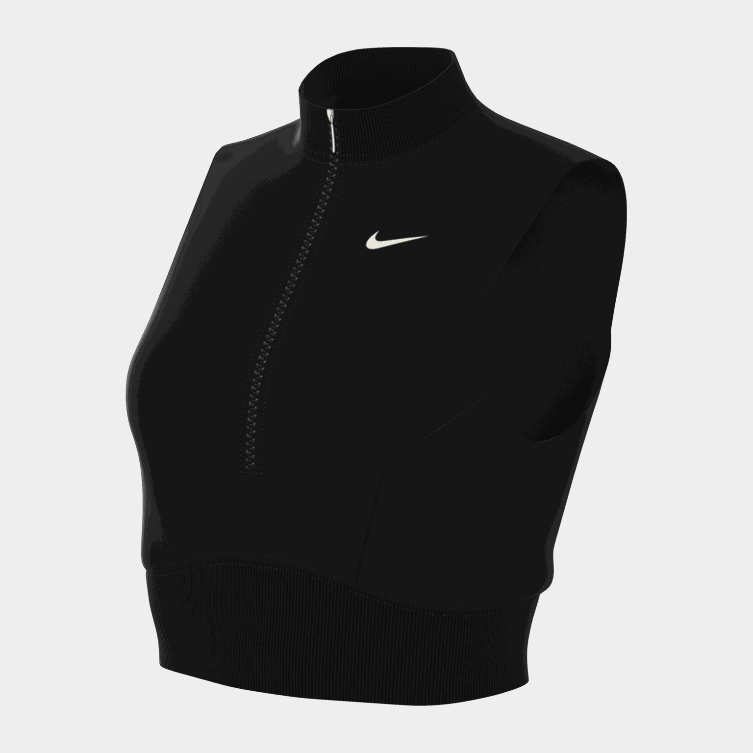 Chill Terry Cropped 1/2 Zip Tank Top, Sports-BH, dame - full image 1
