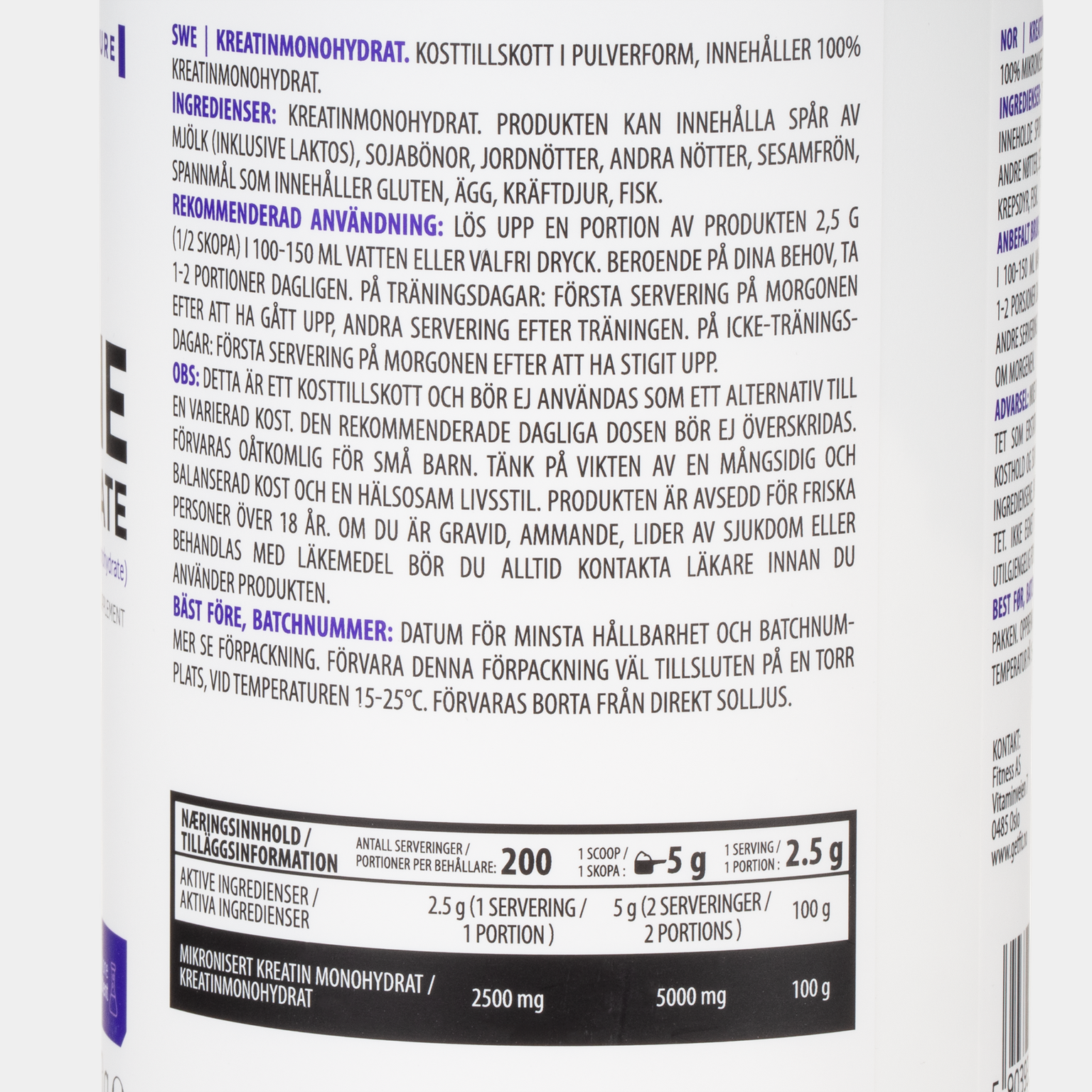 Supreme Pure Creatine Monohydrat, kreatin - full image 4